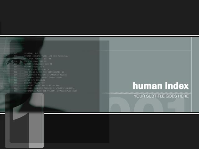 抽象精品ppt模板human_index241