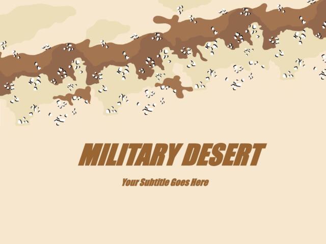 精品ppt模板PPT素材miitary_desert022