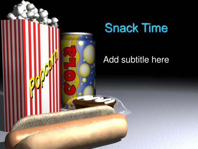 精品ppt模板PPT素材snack_time005