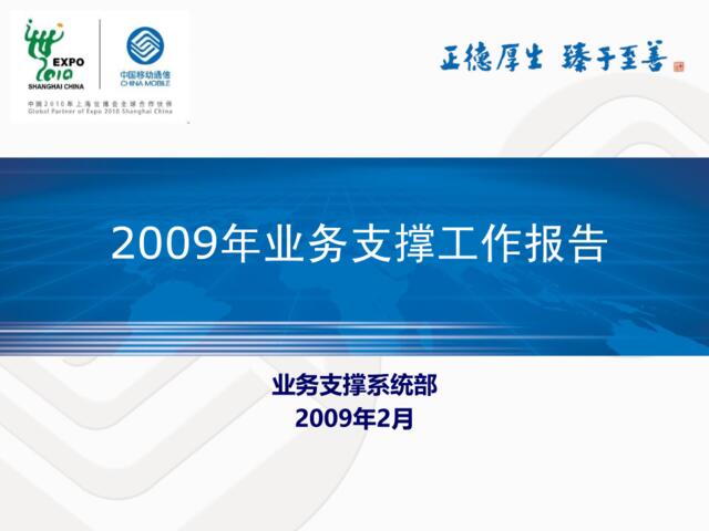 2009年业务支撑工作报告V0.84－魏总