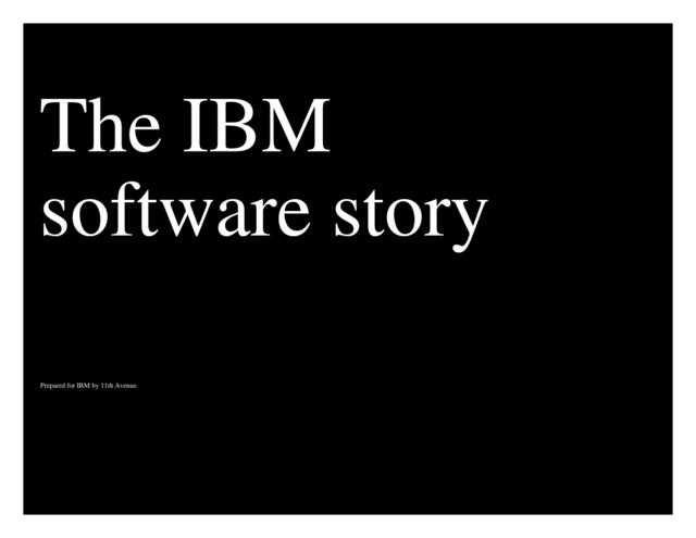 IBM与软件的故事（顶级企业的发展思路）