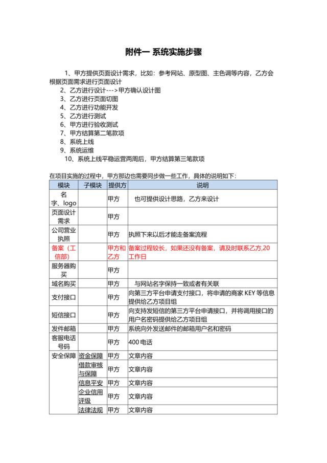 附件一系统实施步骤