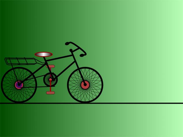 【实用案例75】行进中的自行车