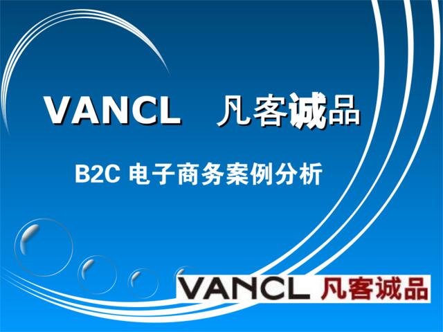 VANCL凡客诚品B2C电子商务案例分析