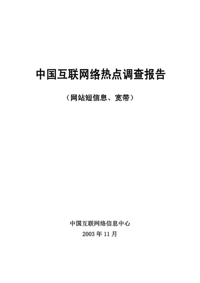 中国互联网络调查报告(2006)
