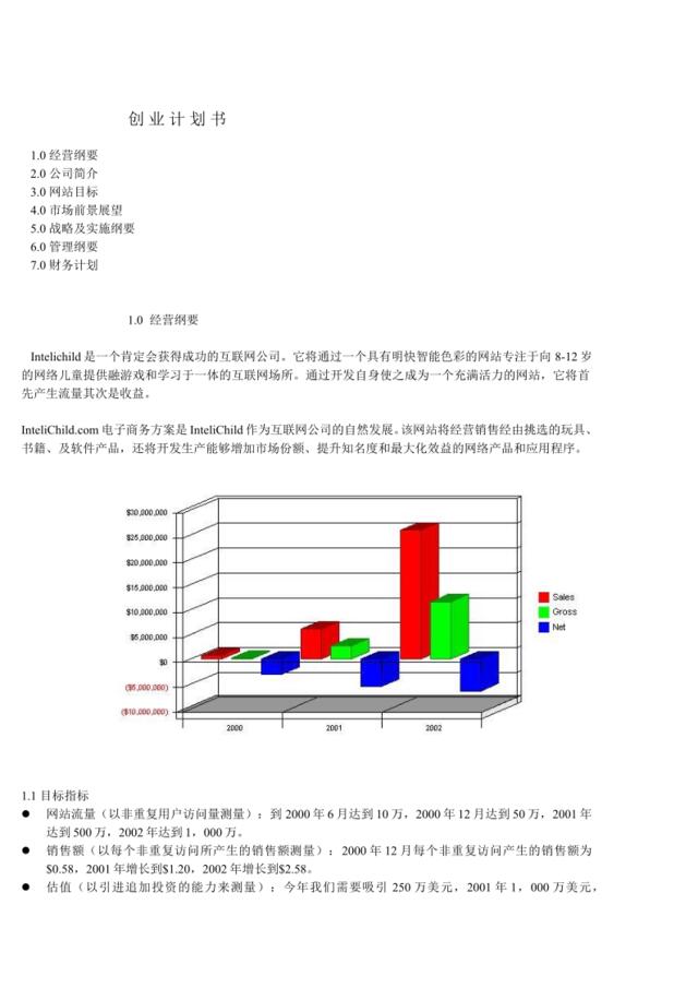 商业计划书实例