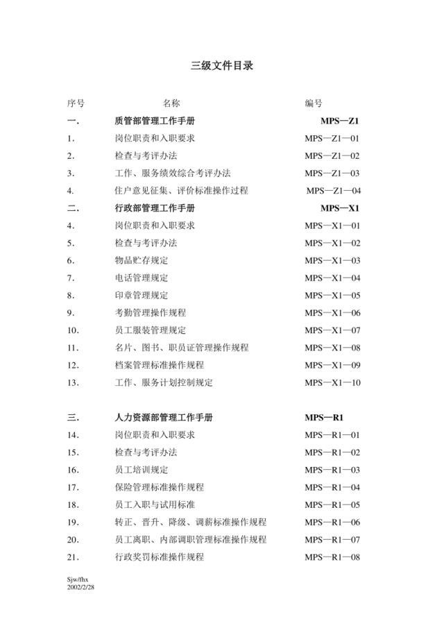 新三级文件目录