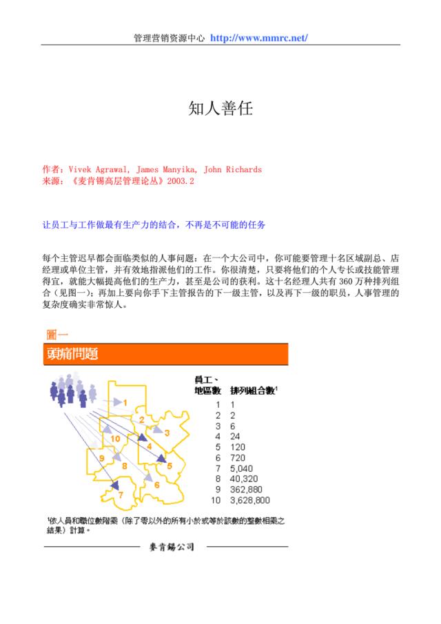 知人善任