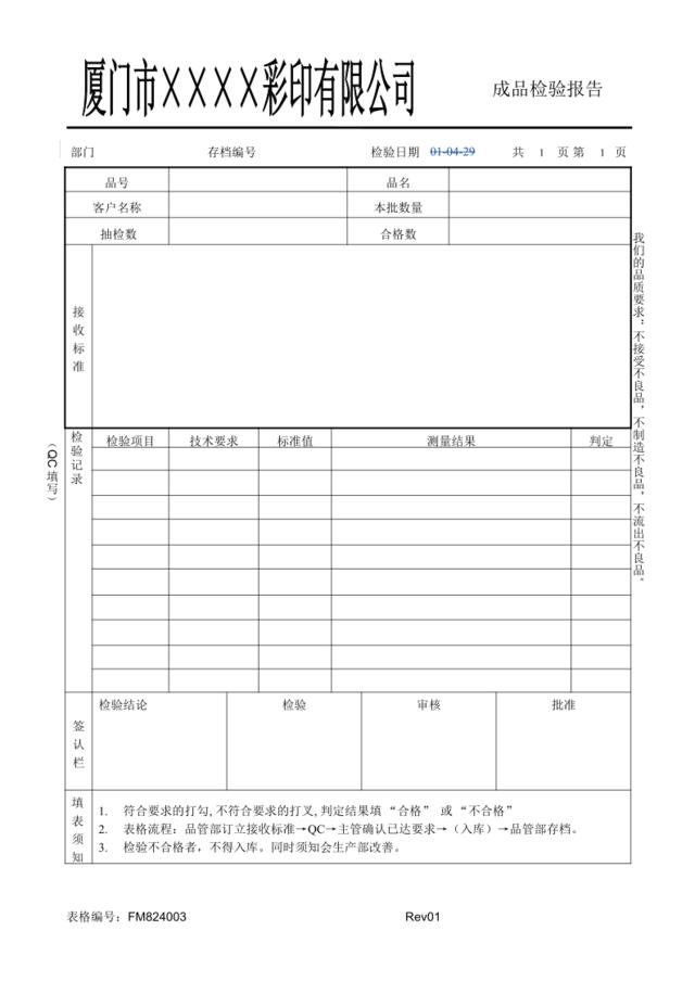 FM824003成品检验报告