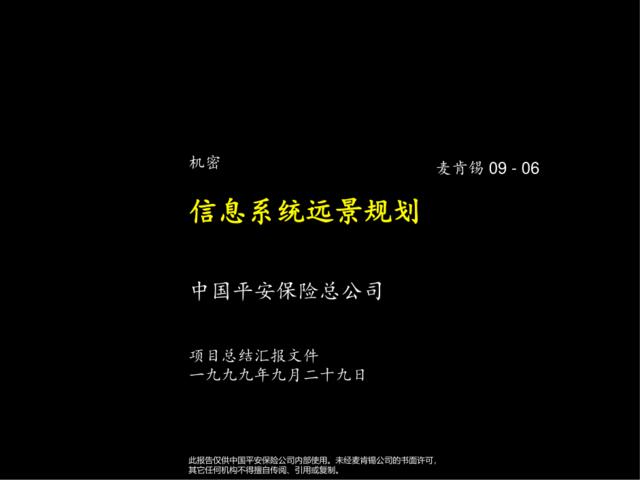 088麦肯锡—平安保险信息系统规划咨询报告