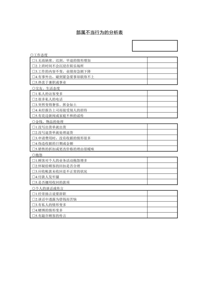 第三十节部属不当行为的分