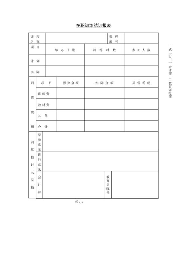 第十节在职训练结训报表