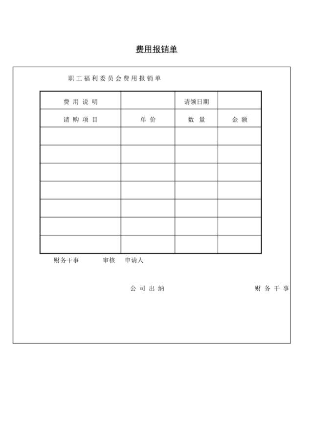 第七节费用报销单