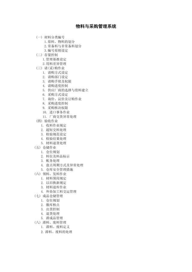 物料与采购管理系统