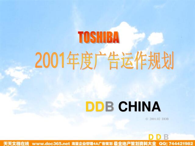 恒美-TOSHIBA年度广告运作规划