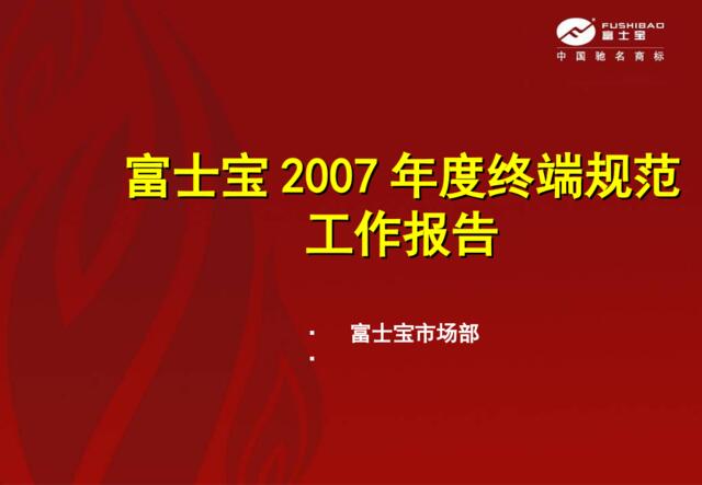 富士宝2007年度终端规范工作报告8.1