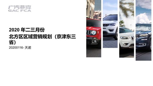 2020年二三月(京津东三省)北方区区域营销规划(简案)-电声