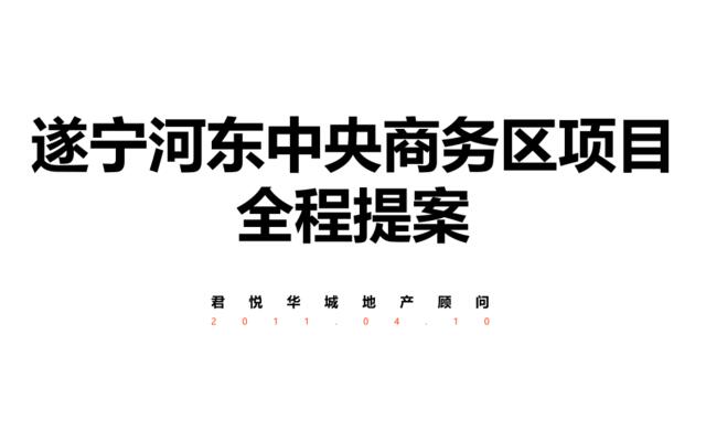 2011年04月10日遂宁河东中央商务区项目全程提案