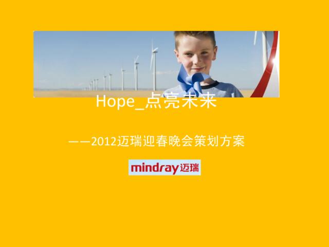 2012迈瑞集团迎春年会策划初稿