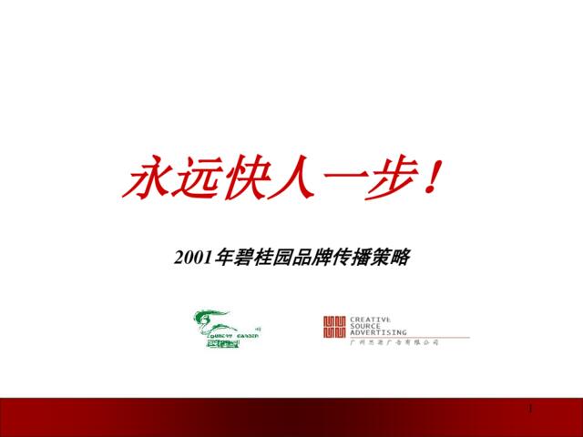 碧桂园2001年品牌传播策略