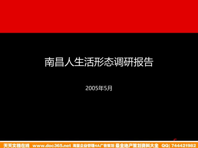 南昌人生活形态调研报告