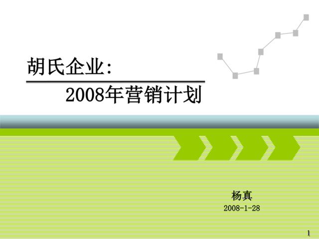 胡氏企业2008年营销计划-114P