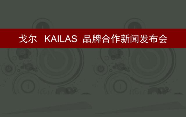 戈尔KAILAS品牌合作新闻发布会方案