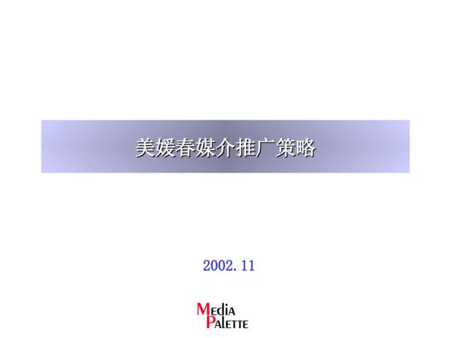 2003媒介推广策略