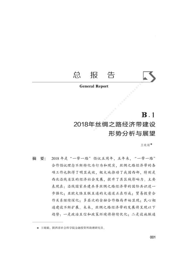2019丝绸之路经济带发展报告（一带一路）-2019.3-273页