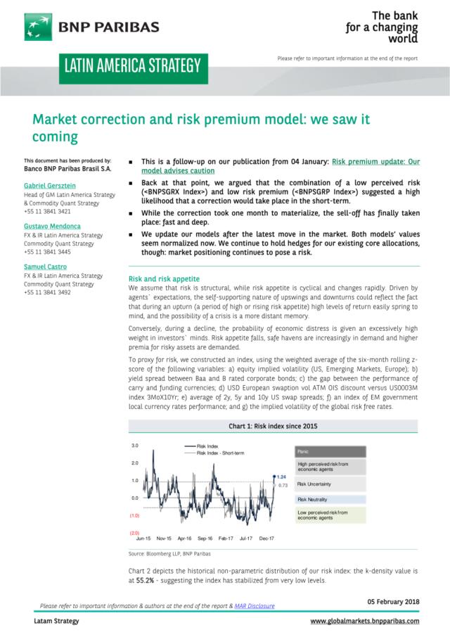 巴黎银行-拉丁美洲-投资策略-市场修正和风险溢价模型：我们看到它的到来-20180205-11页