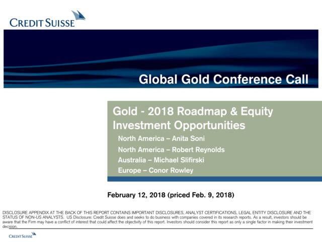 瑞信-全球-黄金行业-2018年黄金路线图与股票投资机会-2018.2.12-20页