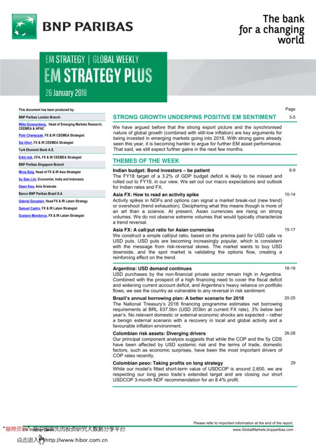 巴黎银行-新兴市场-投资策略-新兴市场投资策略扩展-20180126-40页