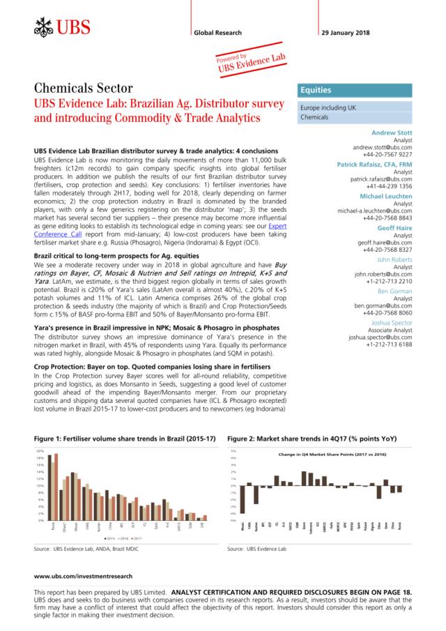 瑞银-欧洲-化学制品行业-巴西银经销商调查和商品与贸易分析-2018.1.29-22页