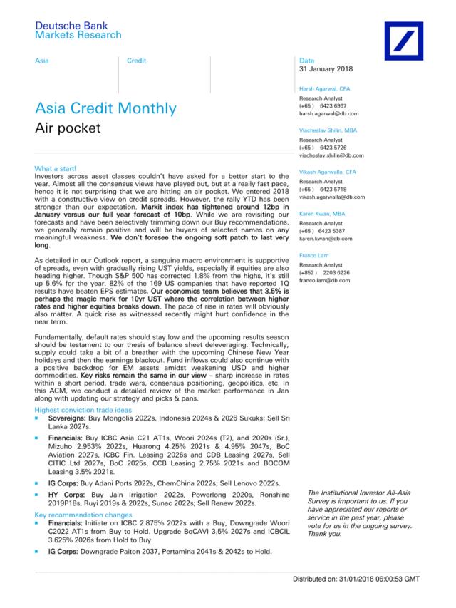 德银-亚洲-信贷市场-亚洲信贷月报-20180131-39页