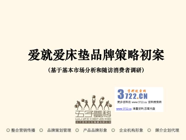 爱就爱床垫市场分析和消费者调研品牌策划案(ppt45页)金牌