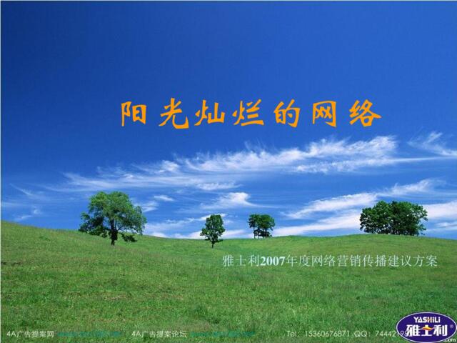 2007雅士利网络营销传播建议方案-龙拓互动-93p