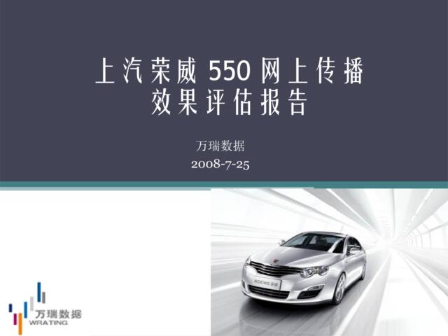 2008上汽荣威550网上传播效果评估报告-37P