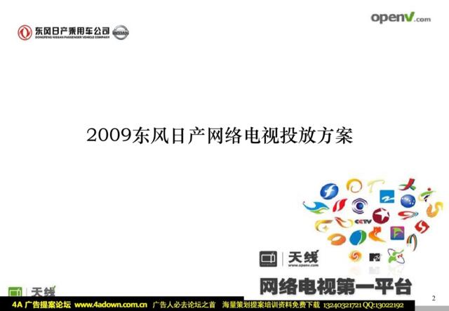 2009东风日产汽车网络电视投放方案-31p