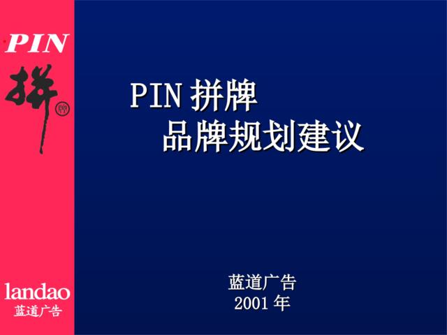 PIN拼牌品牌规划建议